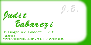 judit babarczi business card